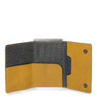 PIQUADRO - Compact wallet per banconote e carte di credito black square - Vittorio Citro Boutique