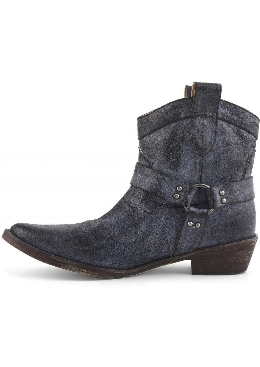 CORAL BLUE - Coral blue tronchetti in pelle laminata - Vittorio Citro Boutique