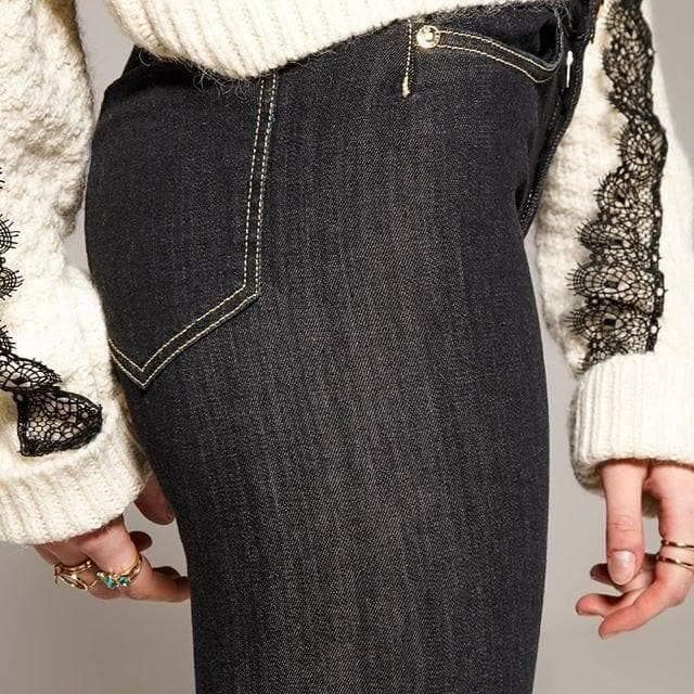 Jeans donna con zip posteriore REVISE BLUE VIBES - Denim con zip - Vittorio Citro Boutique