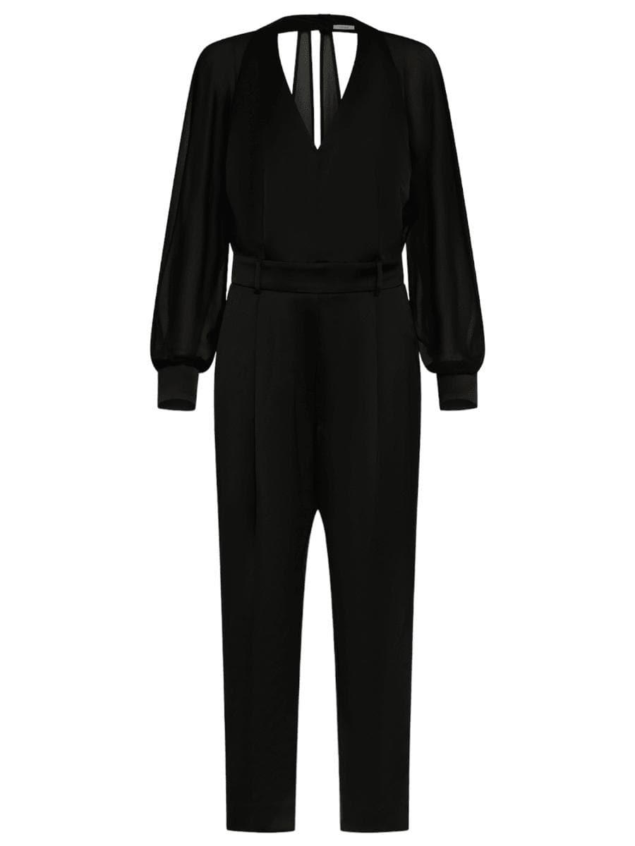 Tuta in satin con scollo a V - Vittorio Citro Boutique