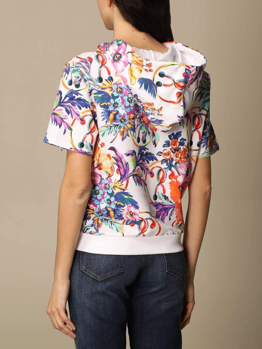 MOSCHINO - Felpa con stampa fiori - Vittorio Citro Boutique