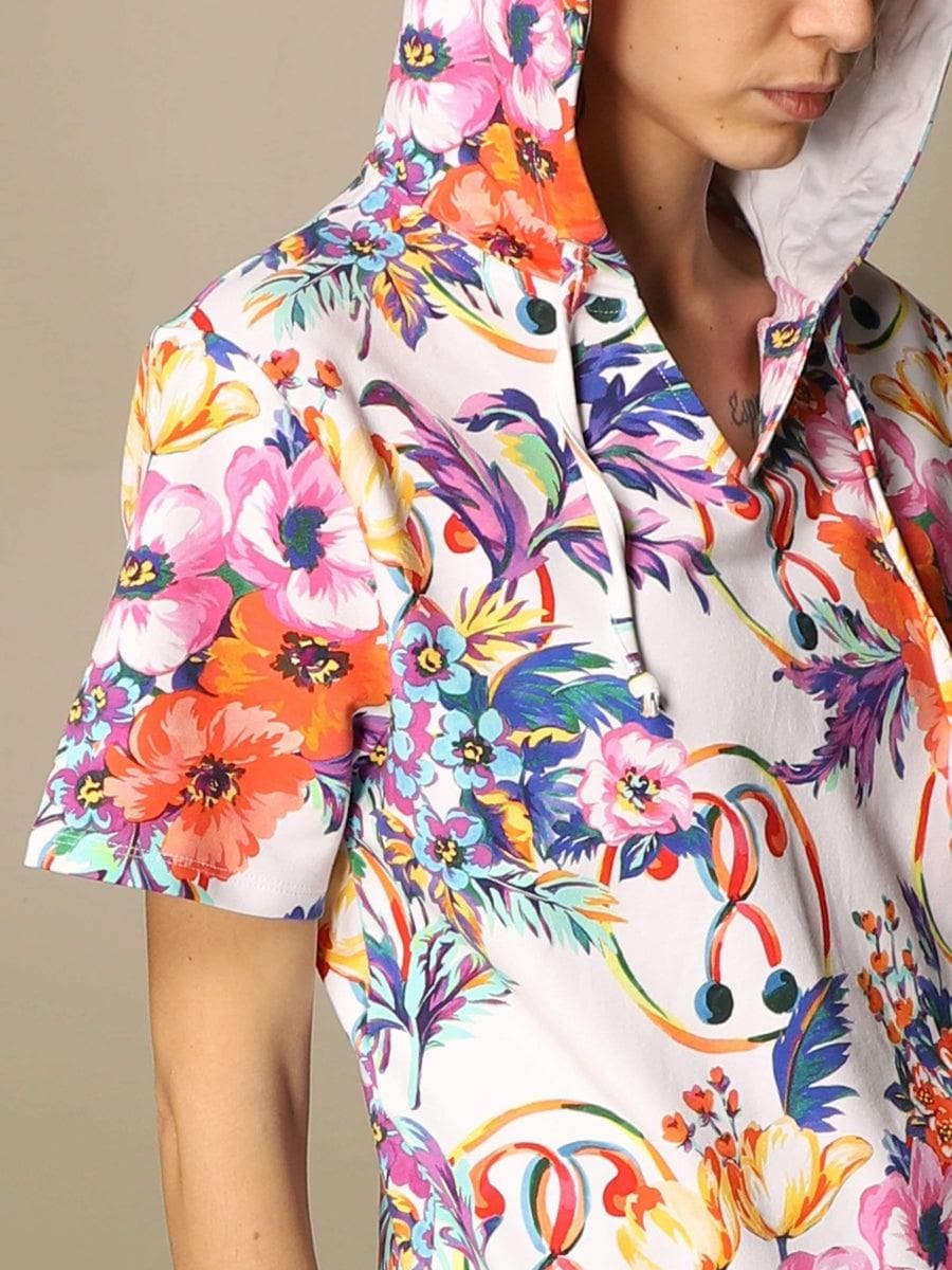 MOSCHINO - Felpa con stampa fiori - Vittorio Citro Boutique
