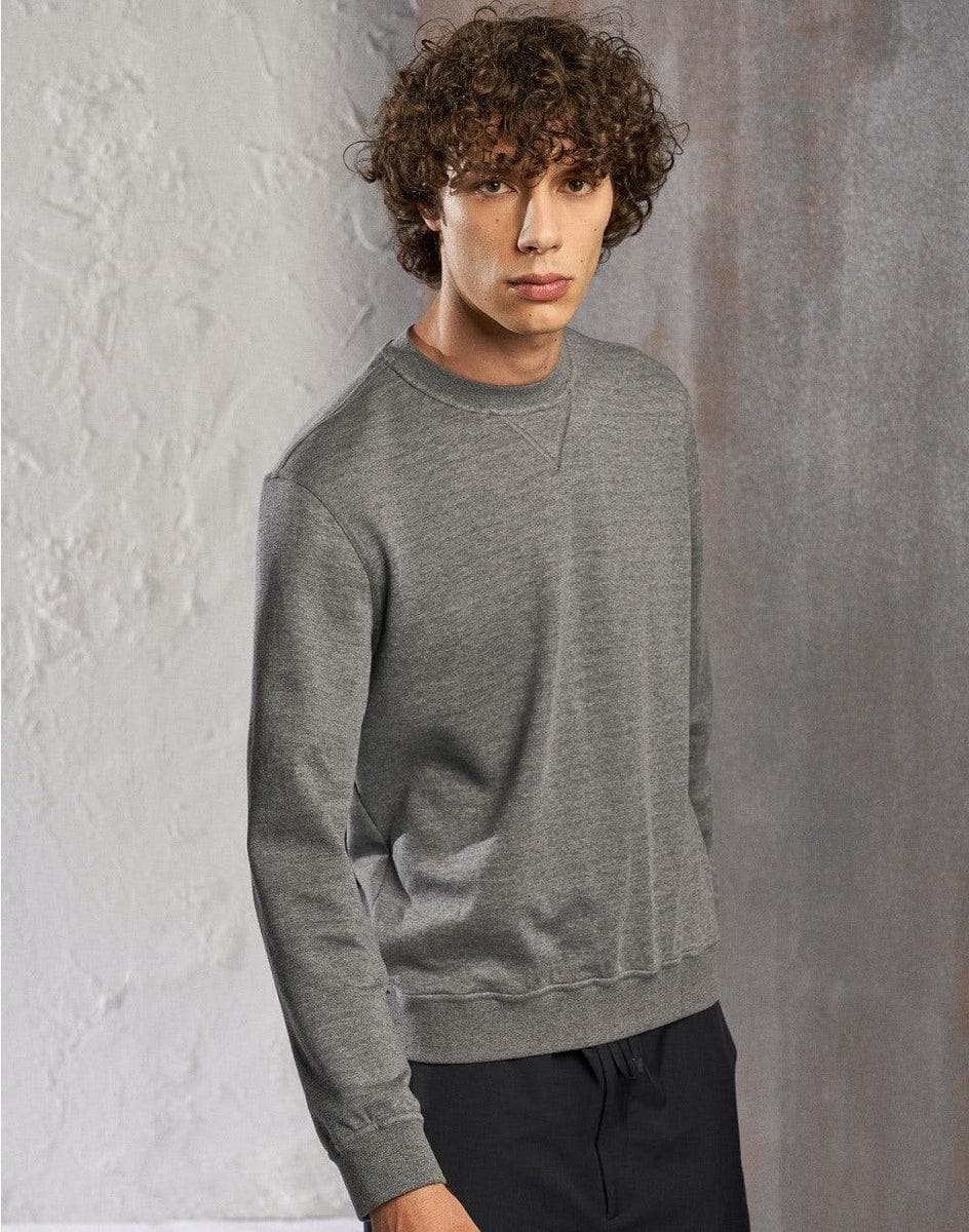LARDINI - Felpa grigio melange in jersey - easy wear - Vittorio Citro Boutique