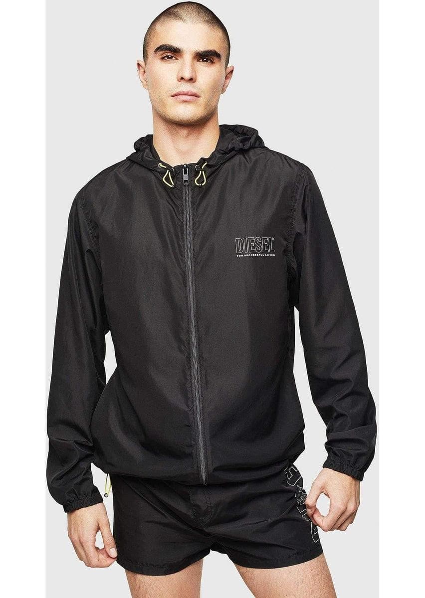 DIESEL - Giacca a vento ripiegabile con logo - Vittorio Citro Boutique