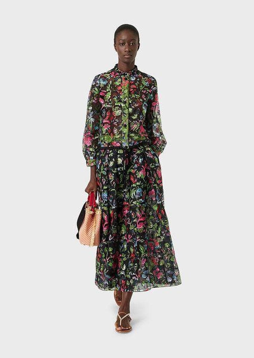 EMPORIO ARMANI - Giacca in tulle con ricamo floreale all over - Vittorio Citro Boutique