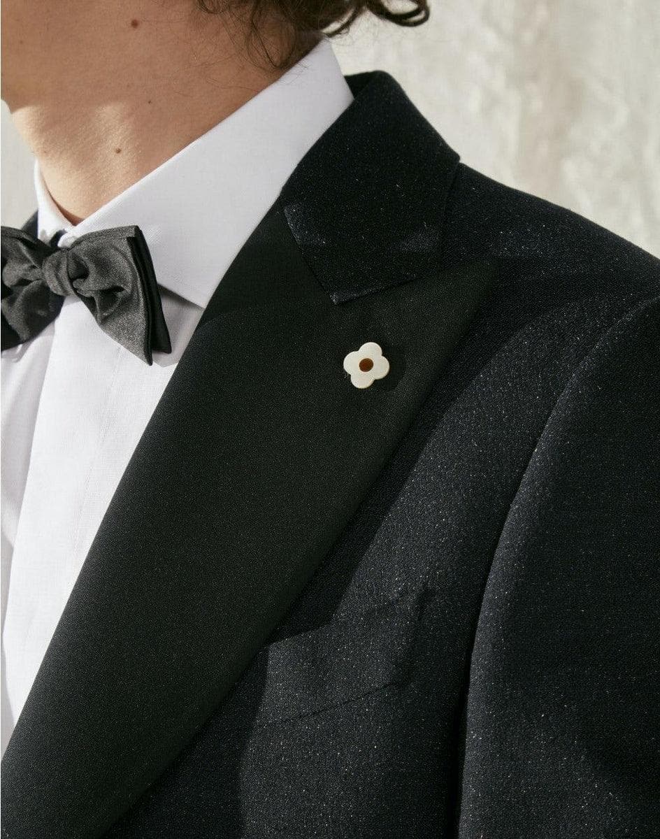 LARDINI - Giacca smoking blu con dettaglio in lurex - kosmo - Vittorio Citro Boutique