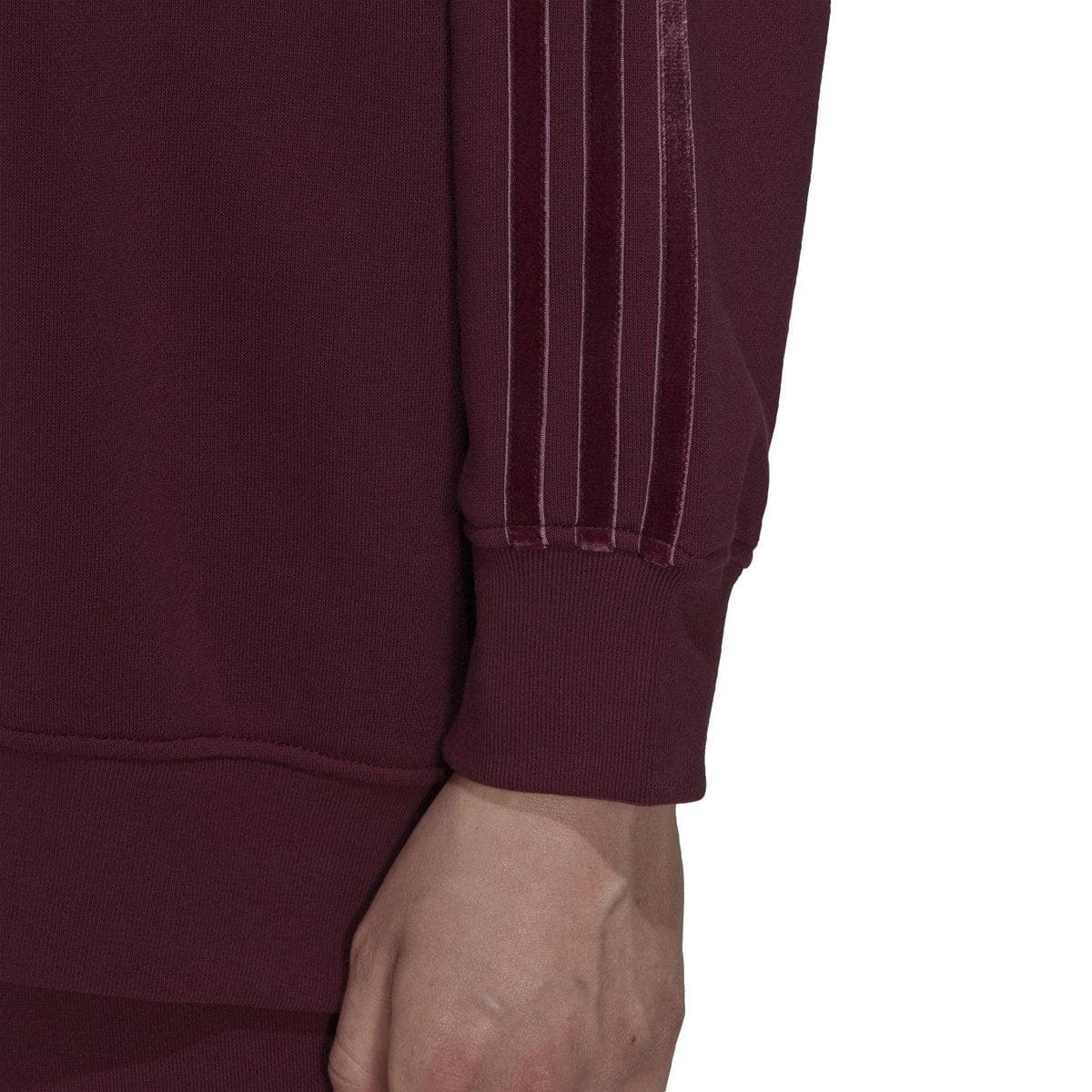 ADIDAS ORIGINALS - Hoodie cozy oversize with velvet stripes and trefoil rivet - Vittorio Citro Boutique