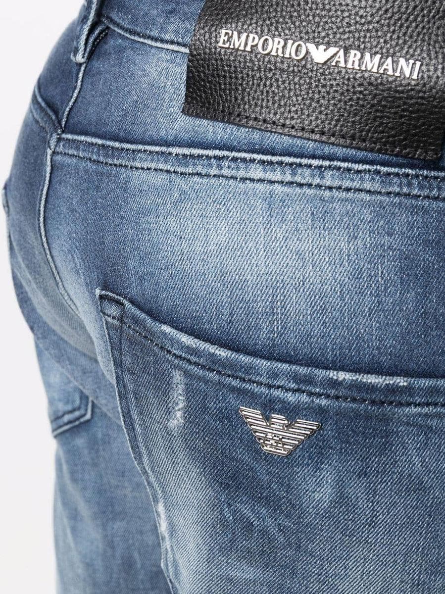 EMPORIO ARMANI - Jeans con effetto candeggiato - Vittorio Citro Boutique