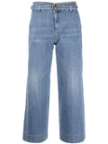 PINKO - Jeans crop con fibbia Love Birds - Vittorio Citro Boutique