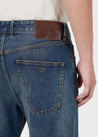 EMPORIO ARMANI - Jeans j77 tapered fit in denim sablé - Vittorio Citro Boutique