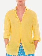 Camicia di lino gialla-Camicie-Mc2 Saint Barth-Vittorio Citro Boutique