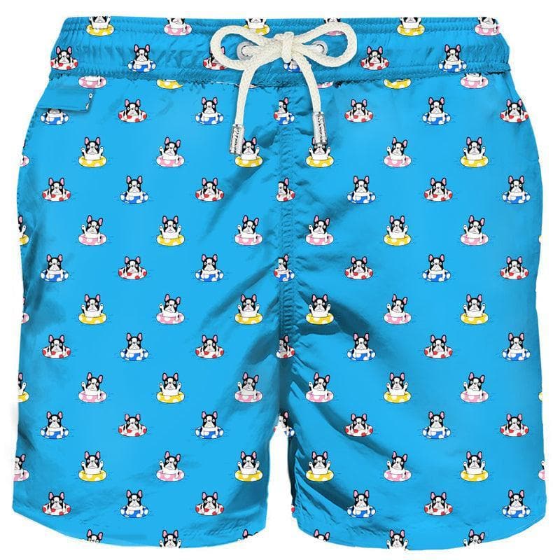 MC2 SAINT BARTH - Pantaloncini da bagno in tessuto leggero per uomo con stampa di cani - Vittorio Citro Boutique