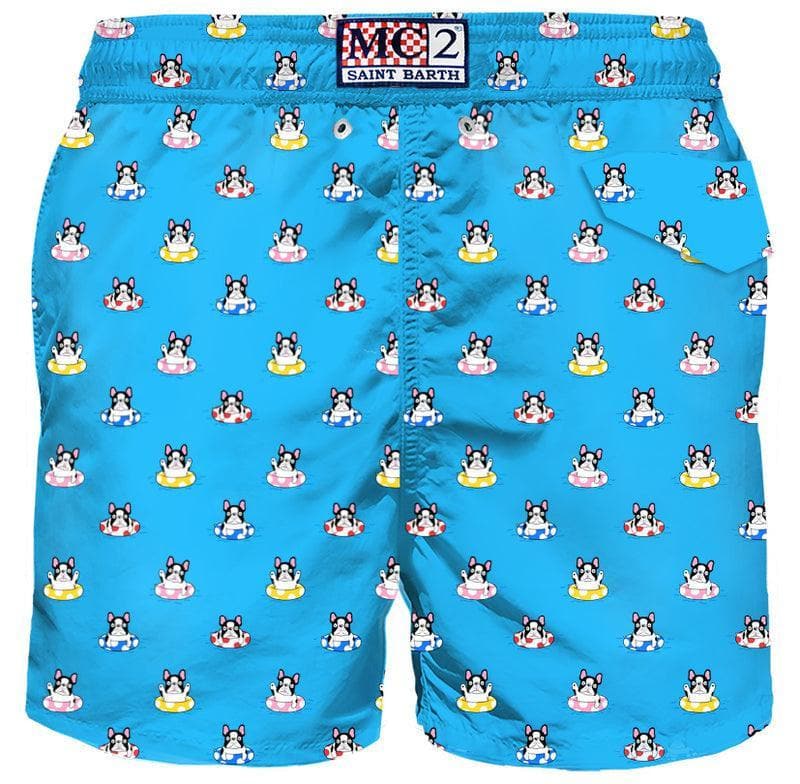 MC2 SAINT BARTH - Pantaloncini da bagno in tessuto leggero per uomo con stampa di cani - Vittorio Citro Boutique