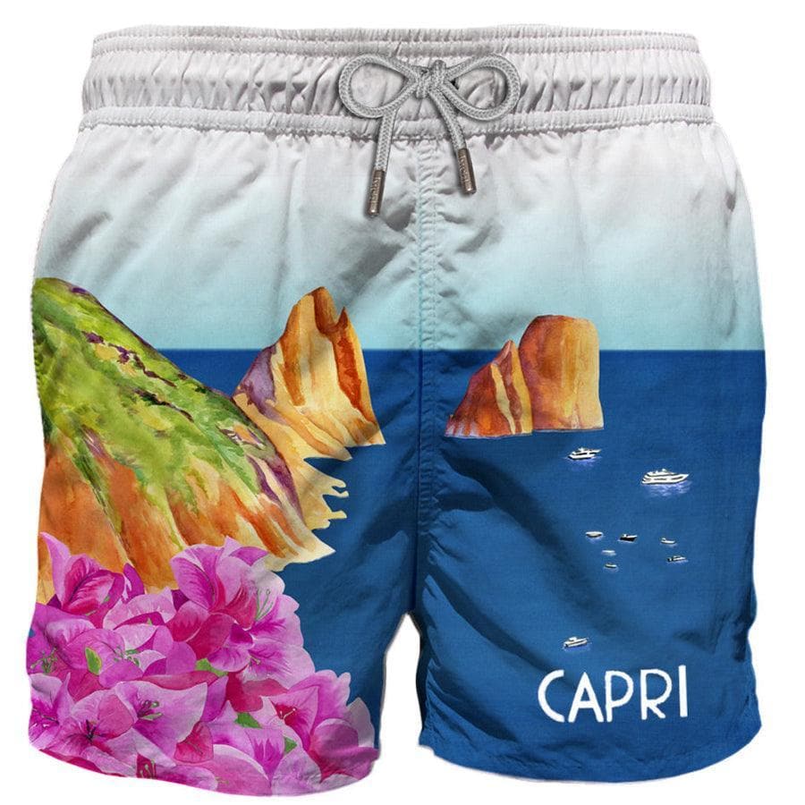 MC2 SAINT BARTH - Pantaloncini da bagno uomo con stampa Capri - Vittorio Citro Boutique