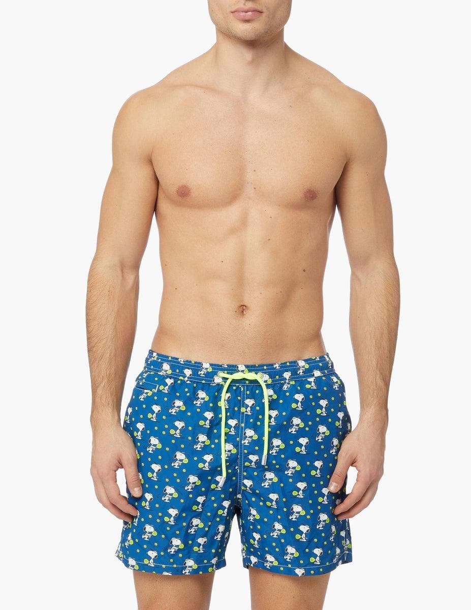 MC2 SAINT BARTH - Pantaloncini da bagno uomo in tessuto leggero con stampa Snoopy | Peanuts™ Special Edition - Vittorio Citro Boutique