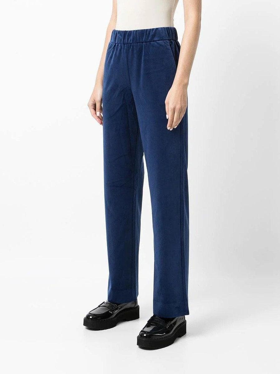 EMPORIO ARMANI - Pantalone effetto velluto con logo ricamato - Vittorio Citro Boutique