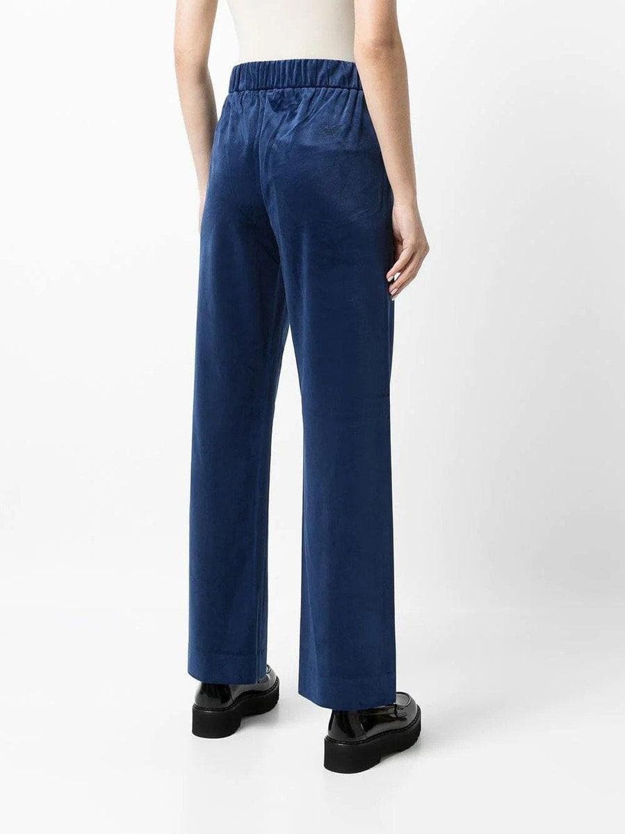 EMPORIO ARMANI - Pantalone effetto velluto con logo ricamato - Vittorio Citro Boutique