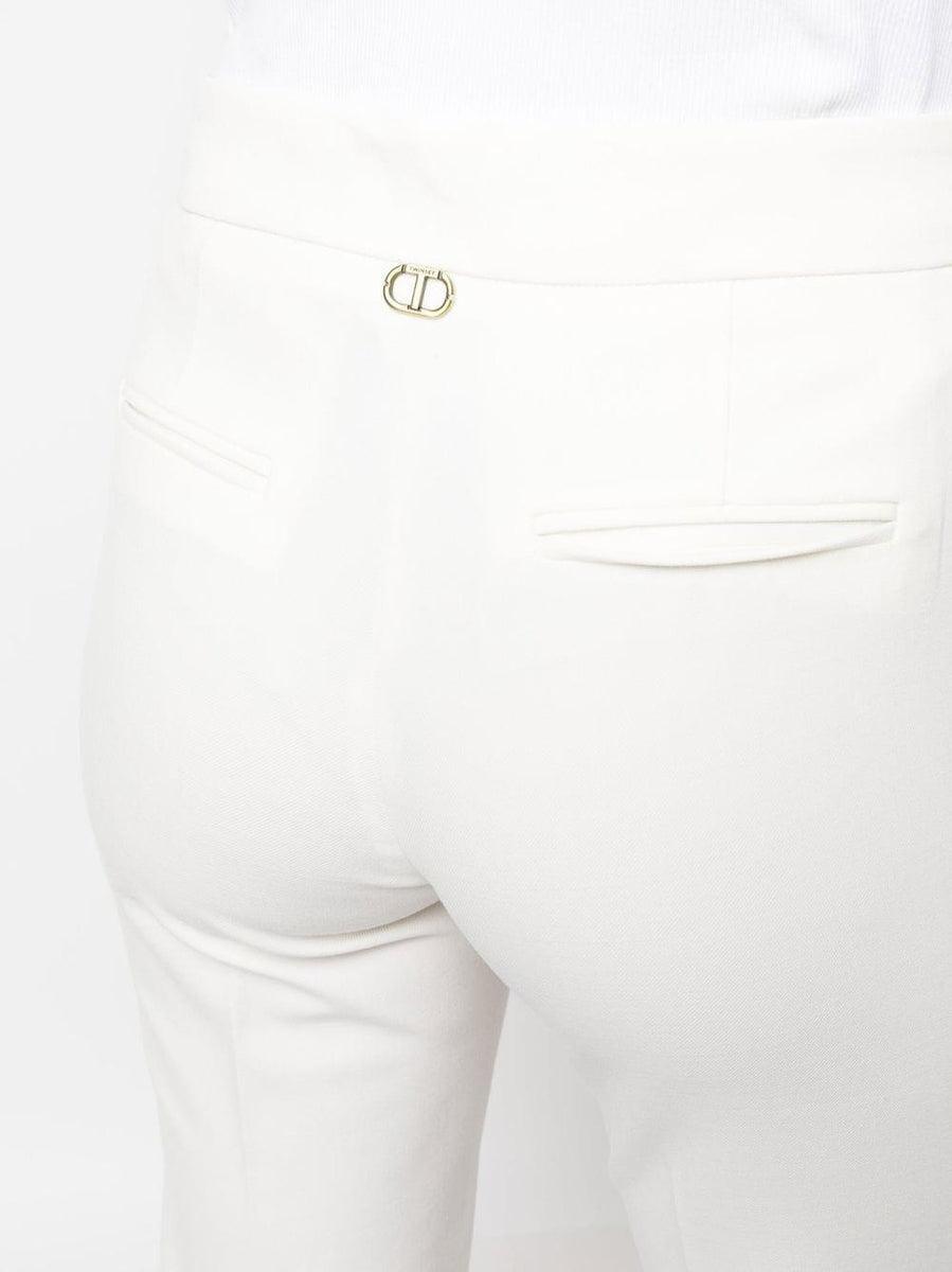 TWINSET - Pantaloni dritti con placca logo - Vittorio Citro Boutique
