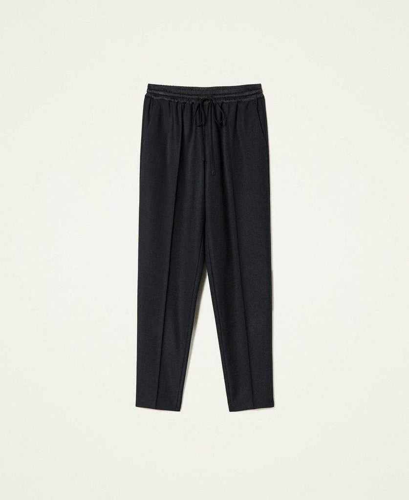 TWINSET - Pantaloni in misto lana con elastico - Vittorio Citro Boutique