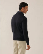LARDINI - Polo con bottoni blu in lana merino - Vittorio Citro Boutique