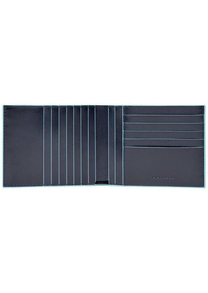 PIQUADRO - Portafoglio uomo con 12 porta carte di credito blue square - Vittorio Citro Boutique