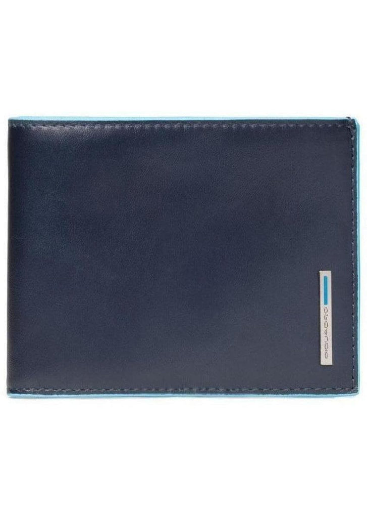 PIQUADRO - Portafoglio uomo con 12 porta carte di credito blue square - Vittorio Citro Boutique