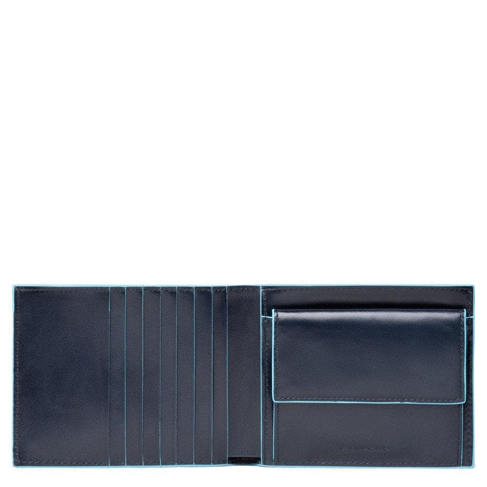 PIQUADRO - Portafoglio uomo con portamonete blue square - Vittorio Citro Boutique