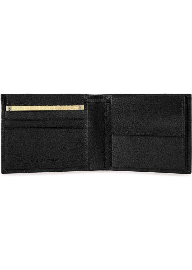 PIQUADRO - Portafoglio uomo con portamonete, porta carte di credito e volantino staccabile - Vittorio Citro Boutique