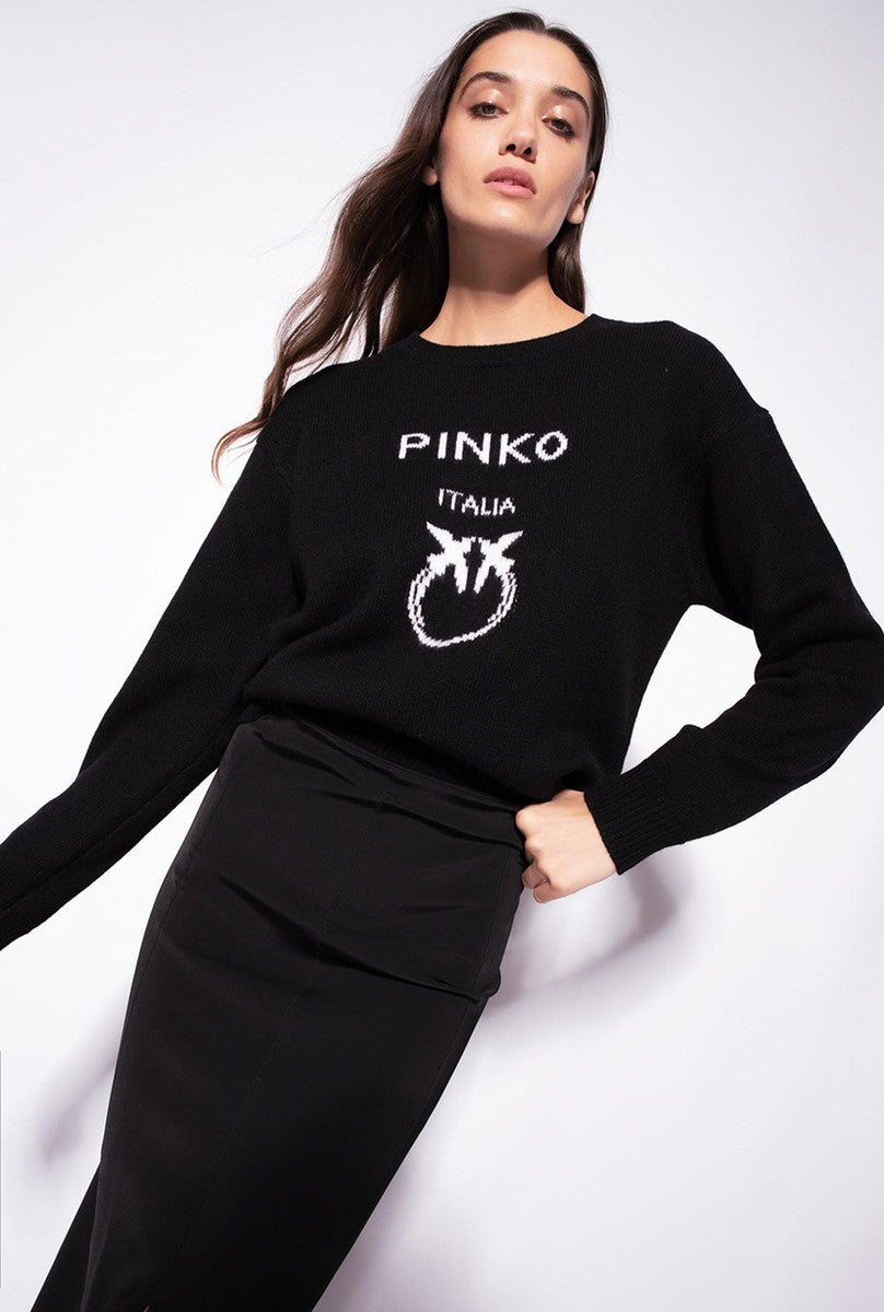 PINKO - PULLOVER PINKO LOVE BIRDS - Vittorio Citro Boutique