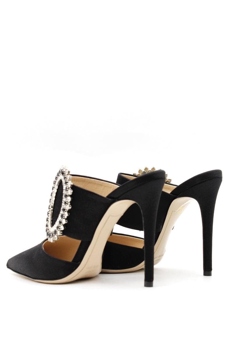 DEI MILLE - Sabot raso nero - Vittorio Citro Boutique