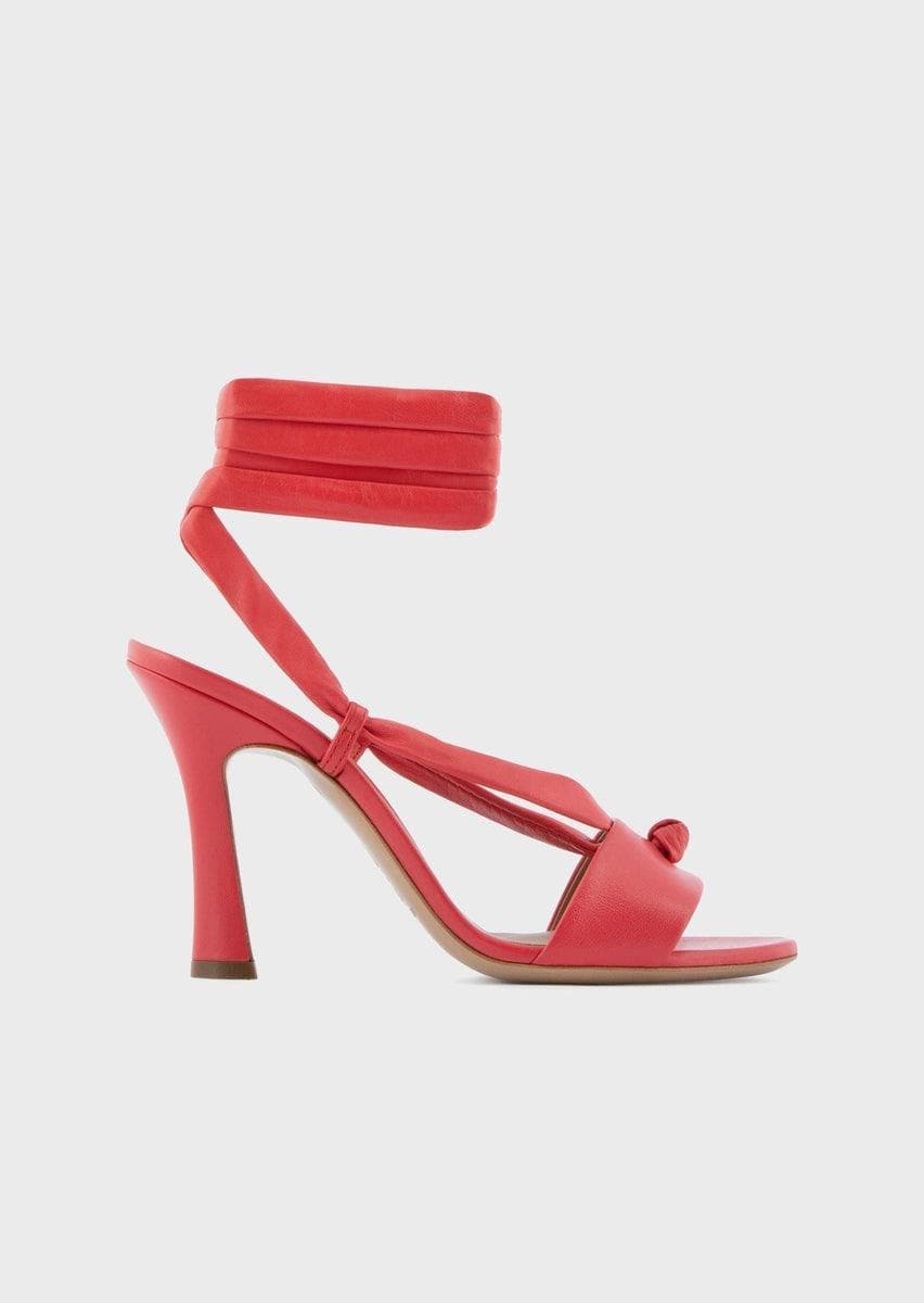 EMPORIO ARMANI - Sandali in pelle con lacci alla caviglia - Vittorio Citro Boutique