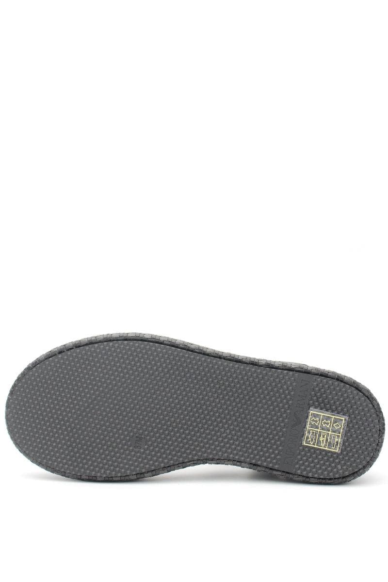 EMPORIO ARMANI - Sandali in pelle con zeppa in stuoia - Vittorio Citro Boutique