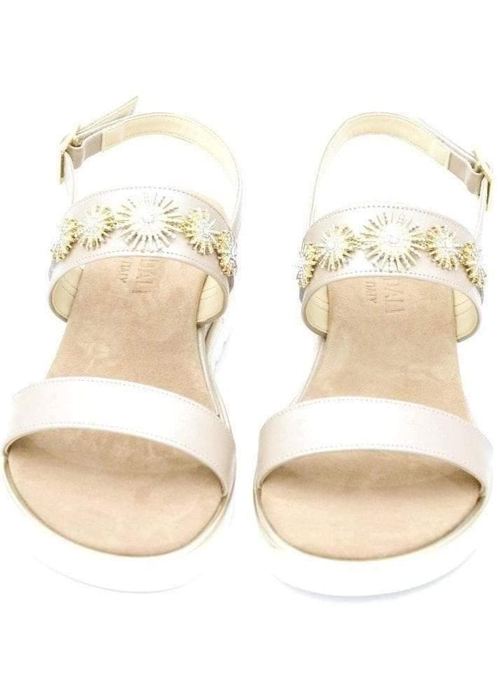 LAVORAZIONE ARTIGIANALE - Sandalo perlato  sole - Vittorio Citro Boutique