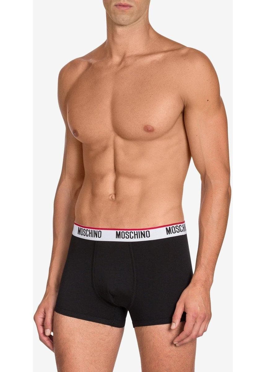 MOSCHINO - Set di 2 boxer in jersey di cotone con logo - Vittorio Citro Boutique