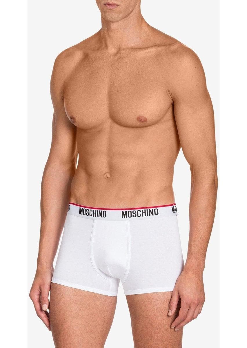 MOSCHINO - Set di 2 boxer in jersey di cotone con logo - Vittorio Citro Boutique