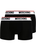 MOSCHINO - Set di 2 boxer in jersey di cotone con logo - Vittorio Citro Boutique