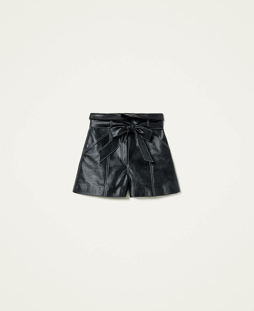 TWINSET - Shorts a vita alta con cintura - Vittorio Citro Boutique