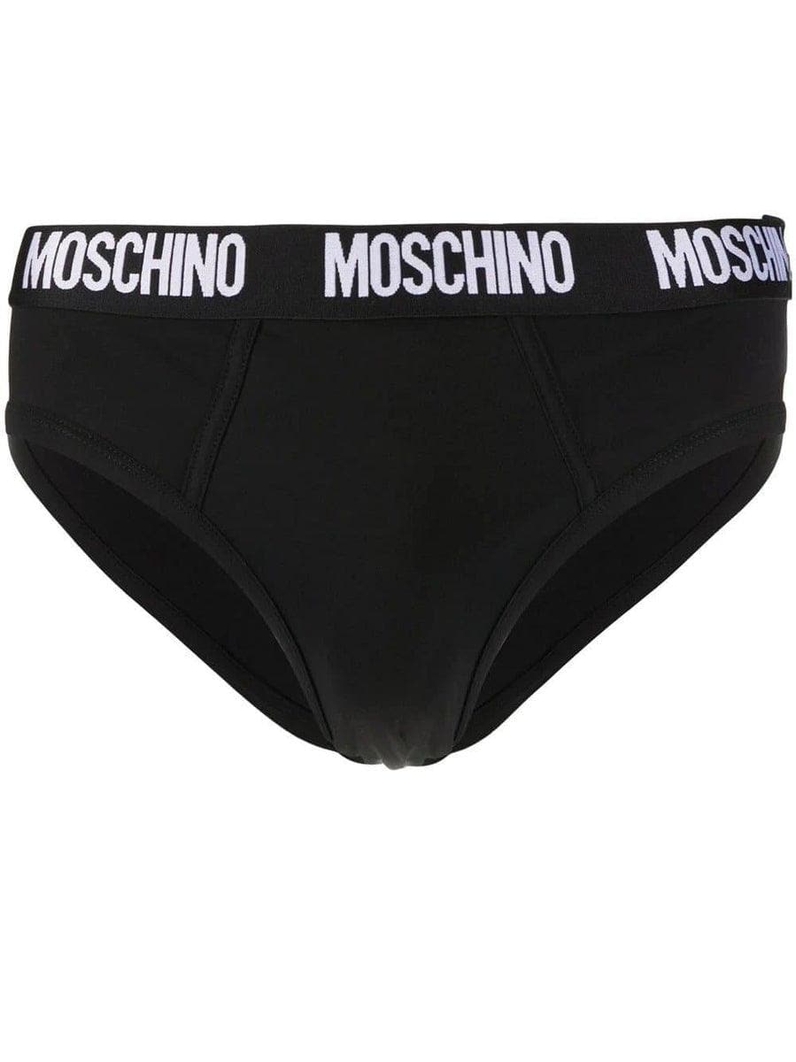 MOSCHINO - Slip bi-pack con banda logo - Vittorio Citro Boutique