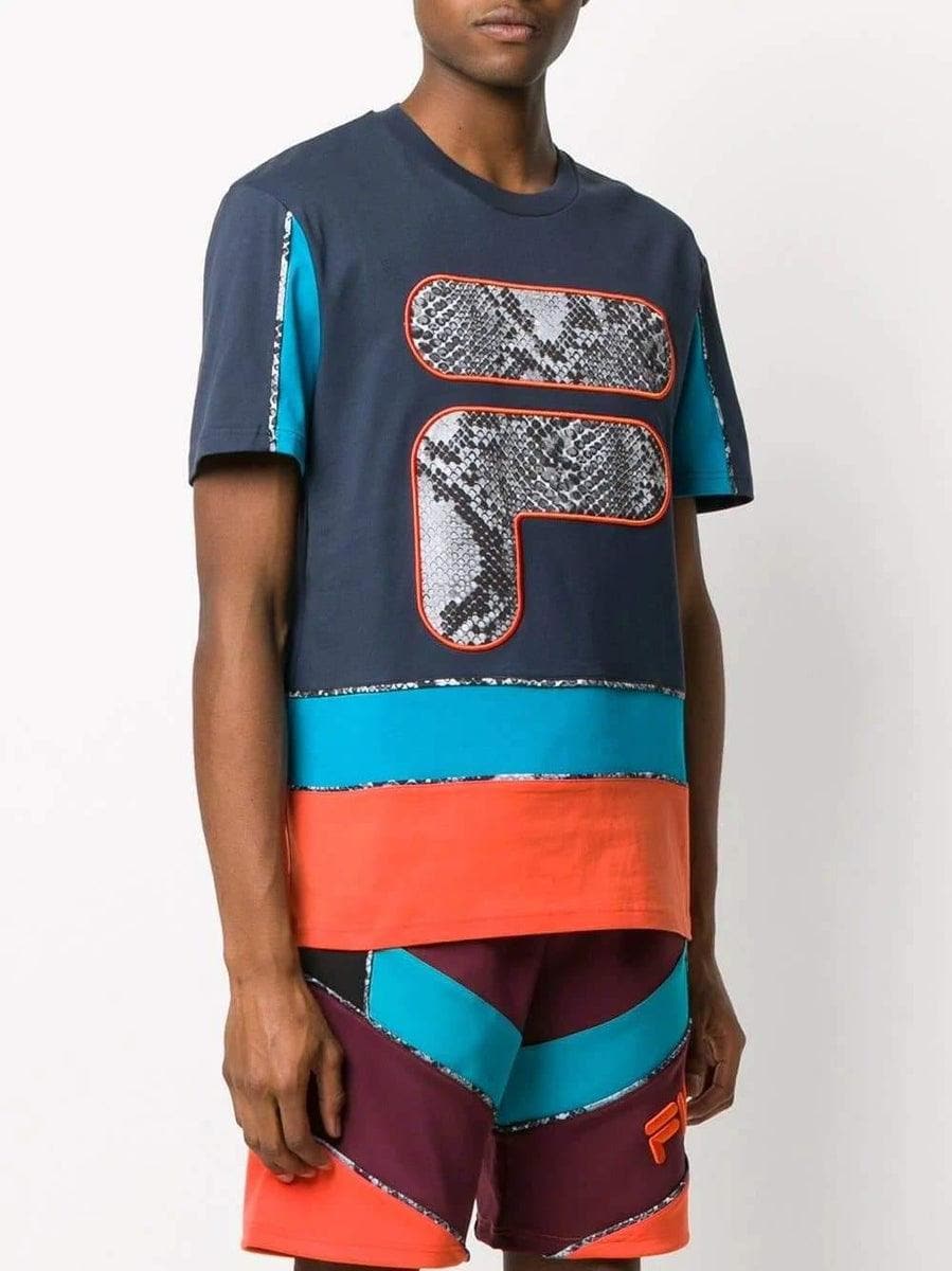 FILA - T-shirt con logo stampato in pelle di serpente - Vittorio Citro Boutique