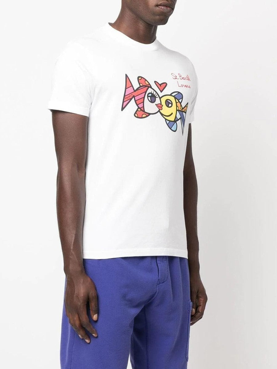 MC2 SAINT BARTH - T-shirt con stampa 'Saint Barth Lovers' - Vittorio Citro Boutique