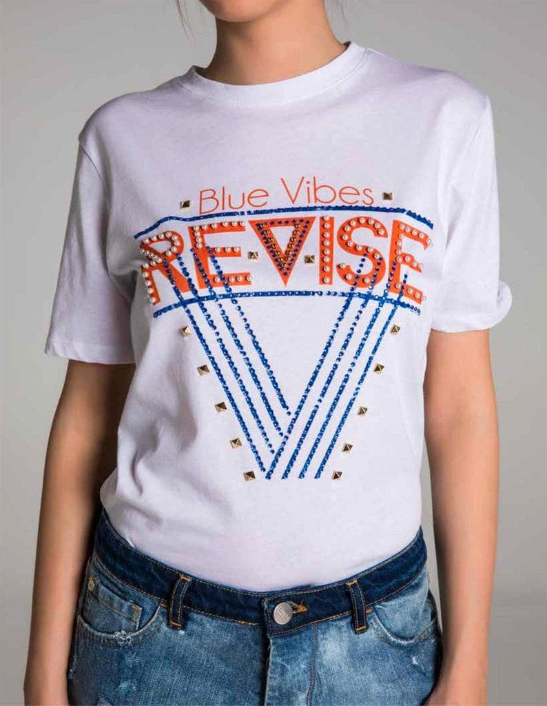 REVISE BLUE VIBES - T-shirt con stampa - Vittorio Citro Boutique
