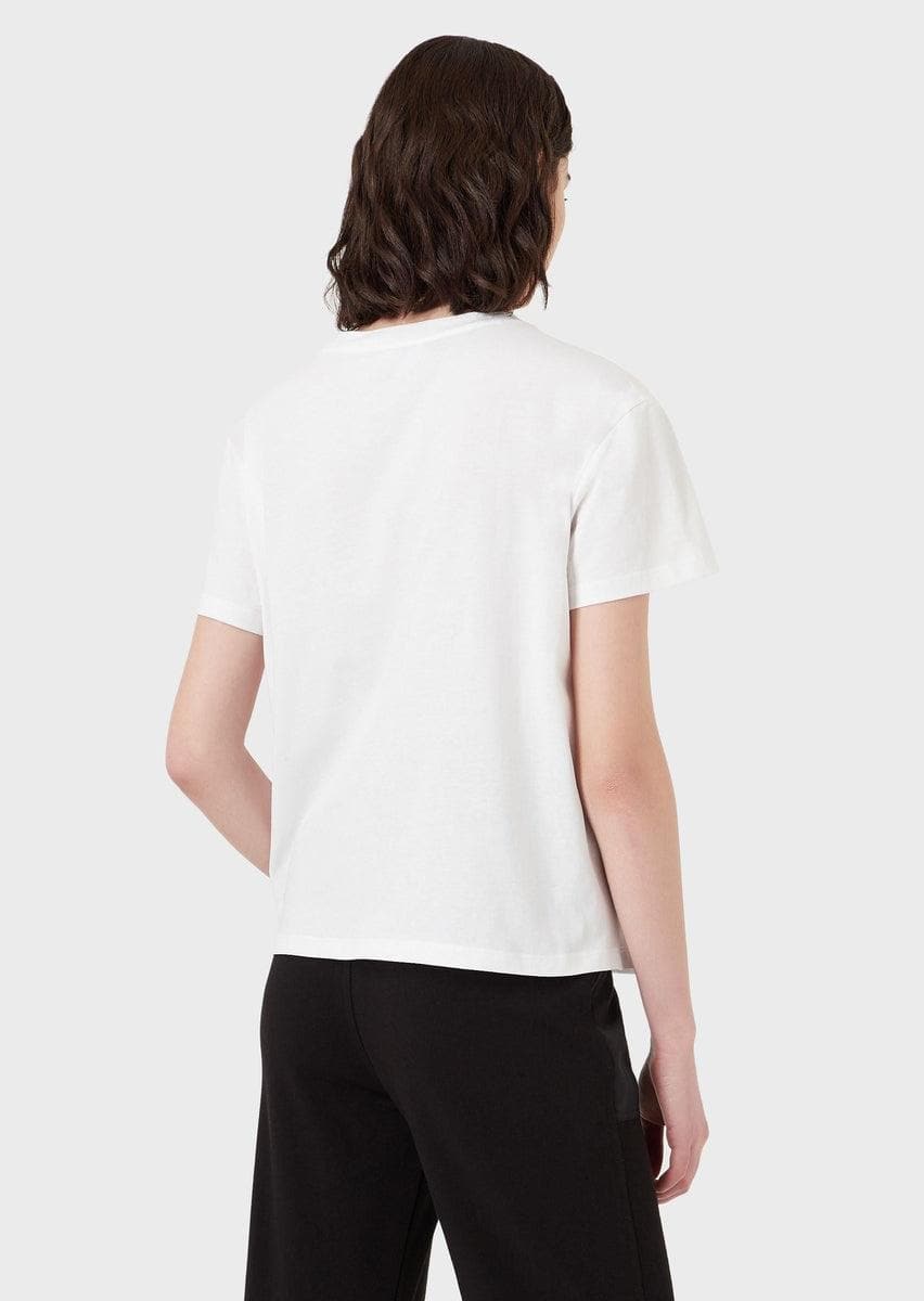 EMPORIO ARMANI - T-shirt in jersey con stampa fotografica modella catwalk - Vittorio Citro Boutique