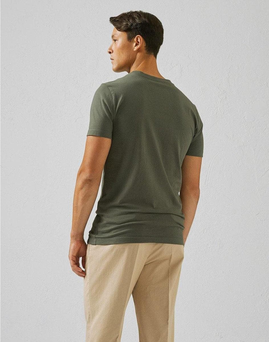LARDINI - T-shirt in jersey organico verde - Vittorio Citro Boutique