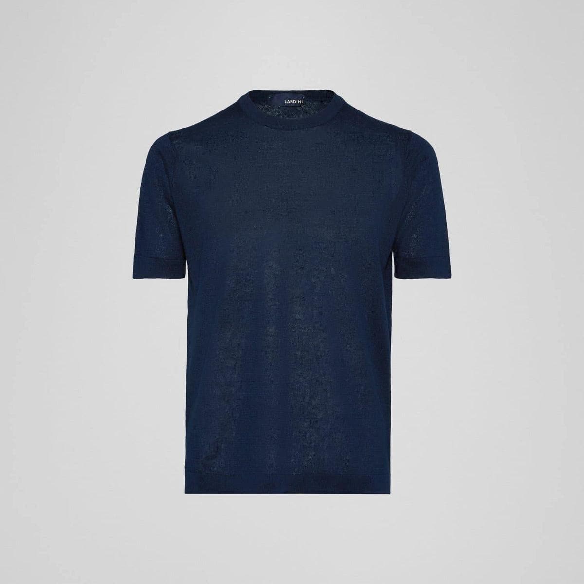 LARDINI - T-shirt in lino blu - Vittorio Citro Boutique
