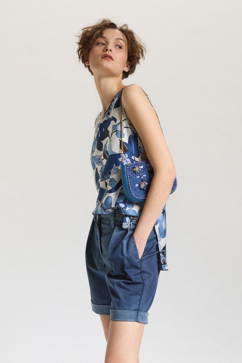 MALIPARMI - TOP SUGAR JUNGLE TWILL - Vittorio Citro Boutique