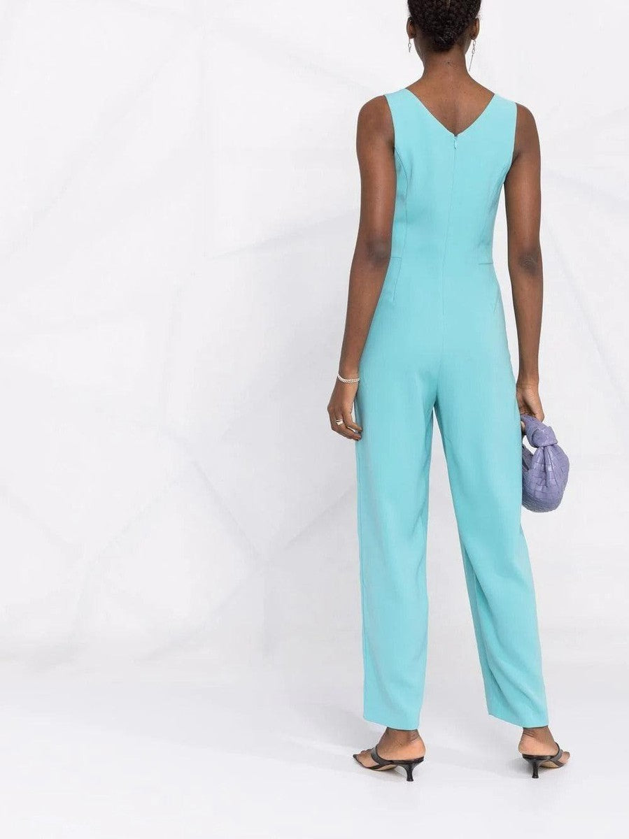 EMPORIO ARMANI - Tuta con profondo scollo a V in tecno cady - Vittorio Citro Boutique