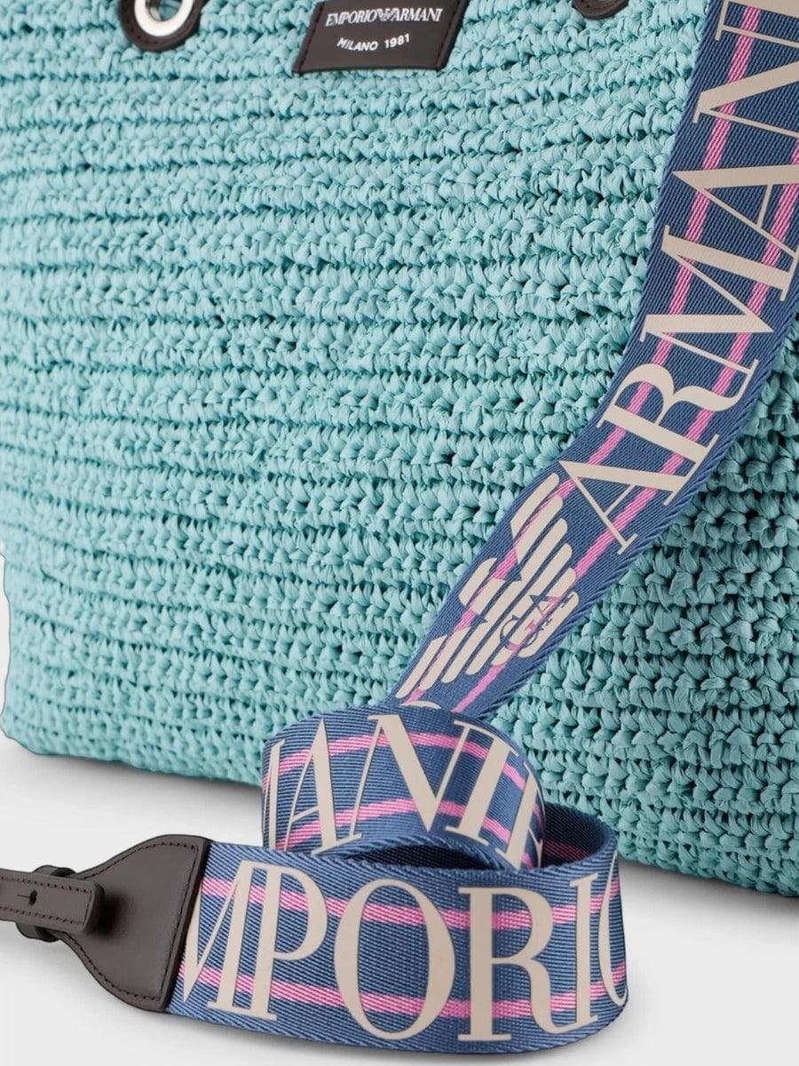 Shopper MyEA Bag media in paglia matelassé - Vittorio Citro Boutique