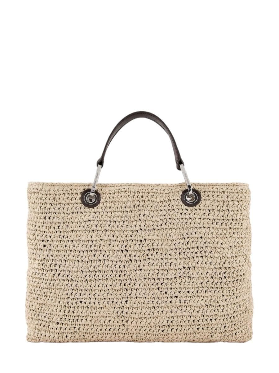 Shopper MyEA Bag media in paglia matelassé - Vittorio Citro Boutique