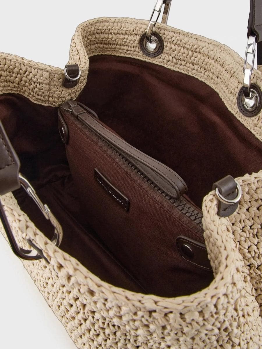 Shopper MyEA Bag media in paglia matelassé - Vittorio Citro Boutique