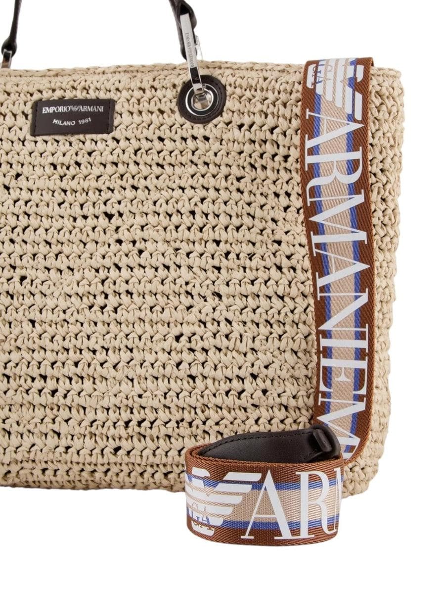 Shopper MyEA Bag media in paglia matelassé - Vittorio Citro Boutique